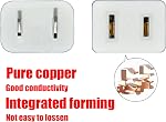 15FT White Thin Extension Cord 2 Prong Extension Cord for Indoor Use Outdoor Use with Single Outlet - Ideal for Holiday Lights, Lamps, Cameras(1 Pack)