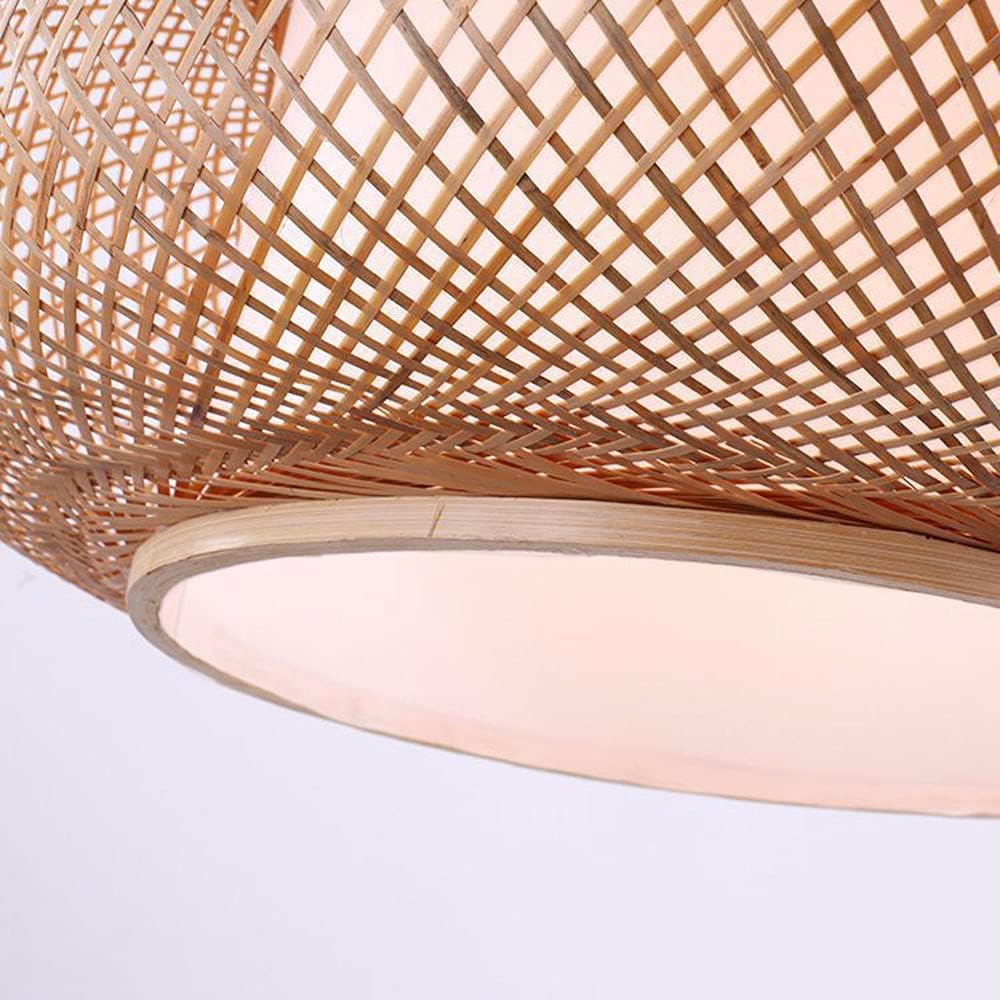Chandelier Hanging Light Vintage Bamboo Woven Light Rattan Lamp Shades Pendant Light Creative Chandelier with Adjustable Cord for Dining Room Living Room Restaurant Bar