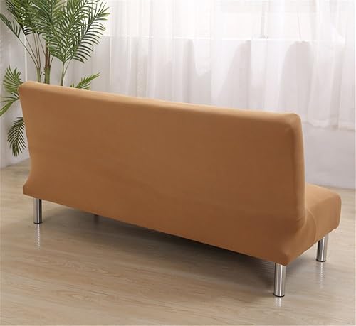 Miniatura 3 de Fundas de sofá cama para sala de estar, 100 % poliéster, decoración del hogar, fundas para sofá cama, sofá sin brazos, color marrón claro