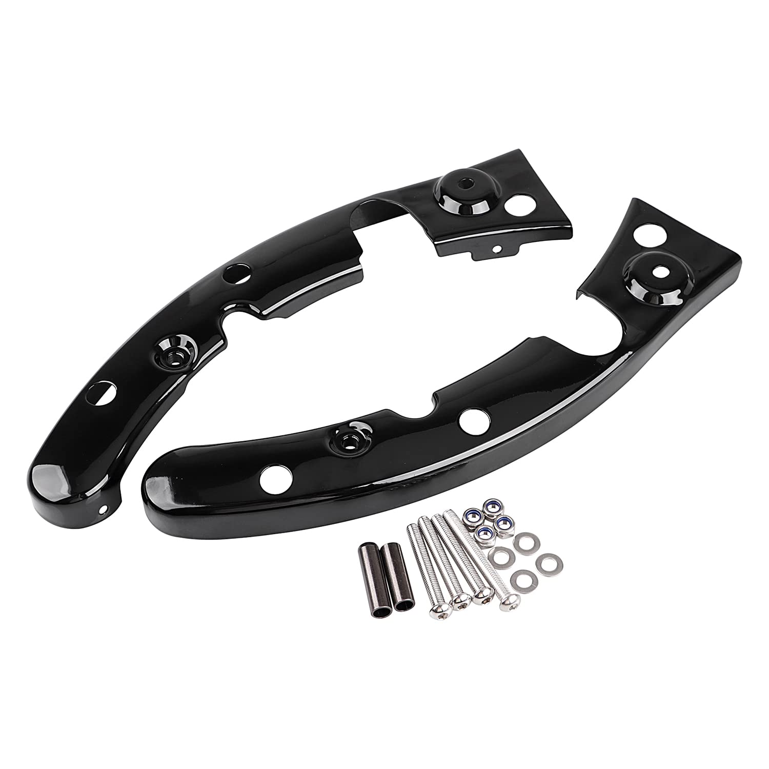 XMMT1 Pair Gloss Black Rear Fender Strut Covers for Harley Touring Electra Street Road Glide Road King 2009-2013