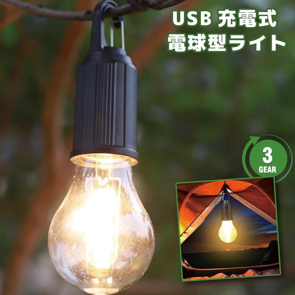 Amazon.co.jp: Allseasons USB充電式 電球型ライト/防災 キャンプ 防災
