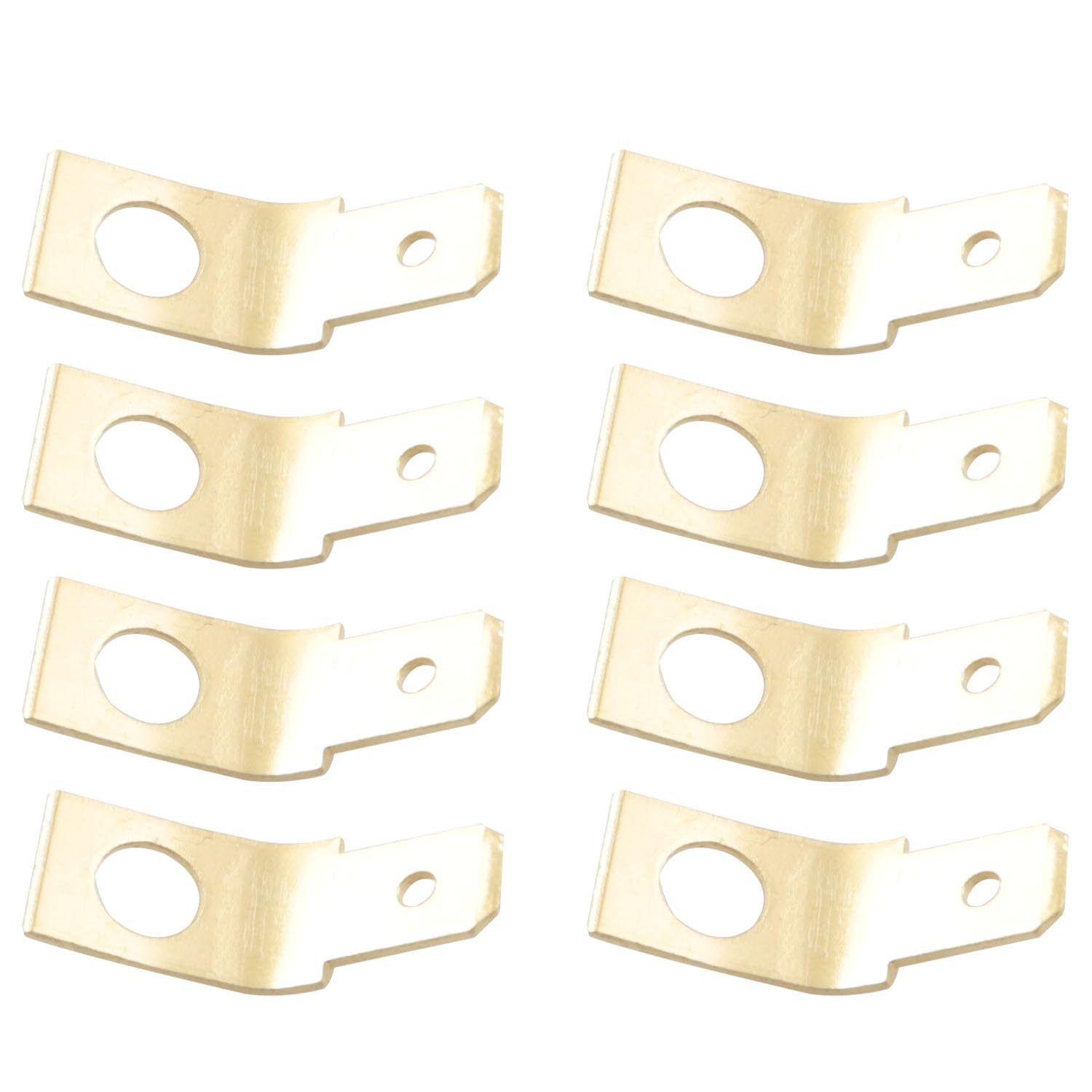 JCBIZ 50PCS Non Insulated Solderless Disconnect Adapters Quick Disconnect Connectors Stud Brass Male Spade Connector Brass Copper Wire Connectors Ring Crimp Electrical Supply