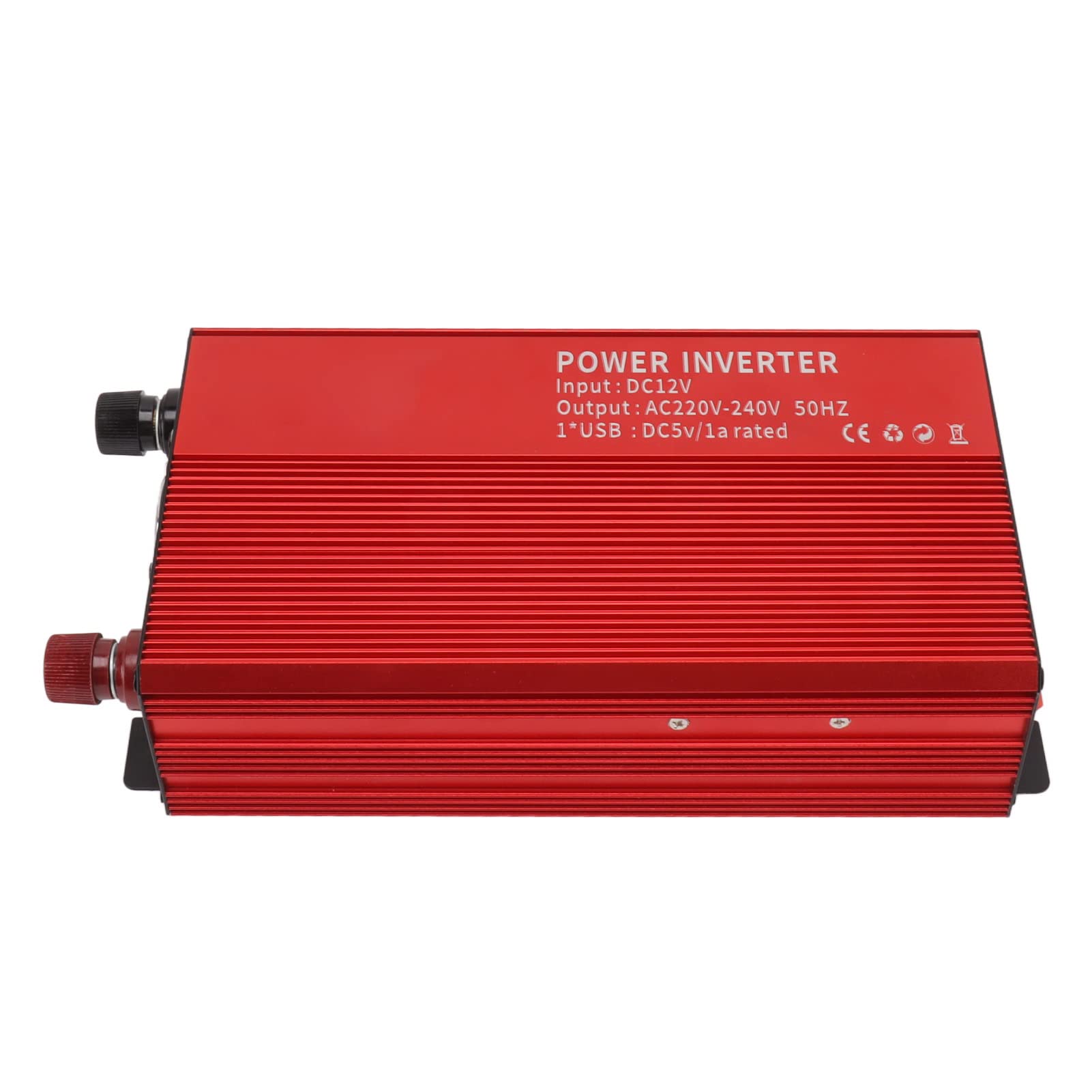 Aramox Falownik Solarny Falownik ze Stopu Aluminium 12 V do 220 V 1500 W z 2 Gniazdami Prądu Przemiennego Inteligentne Chłodzenie i Ochrona Samochodu Solar Backup Camping