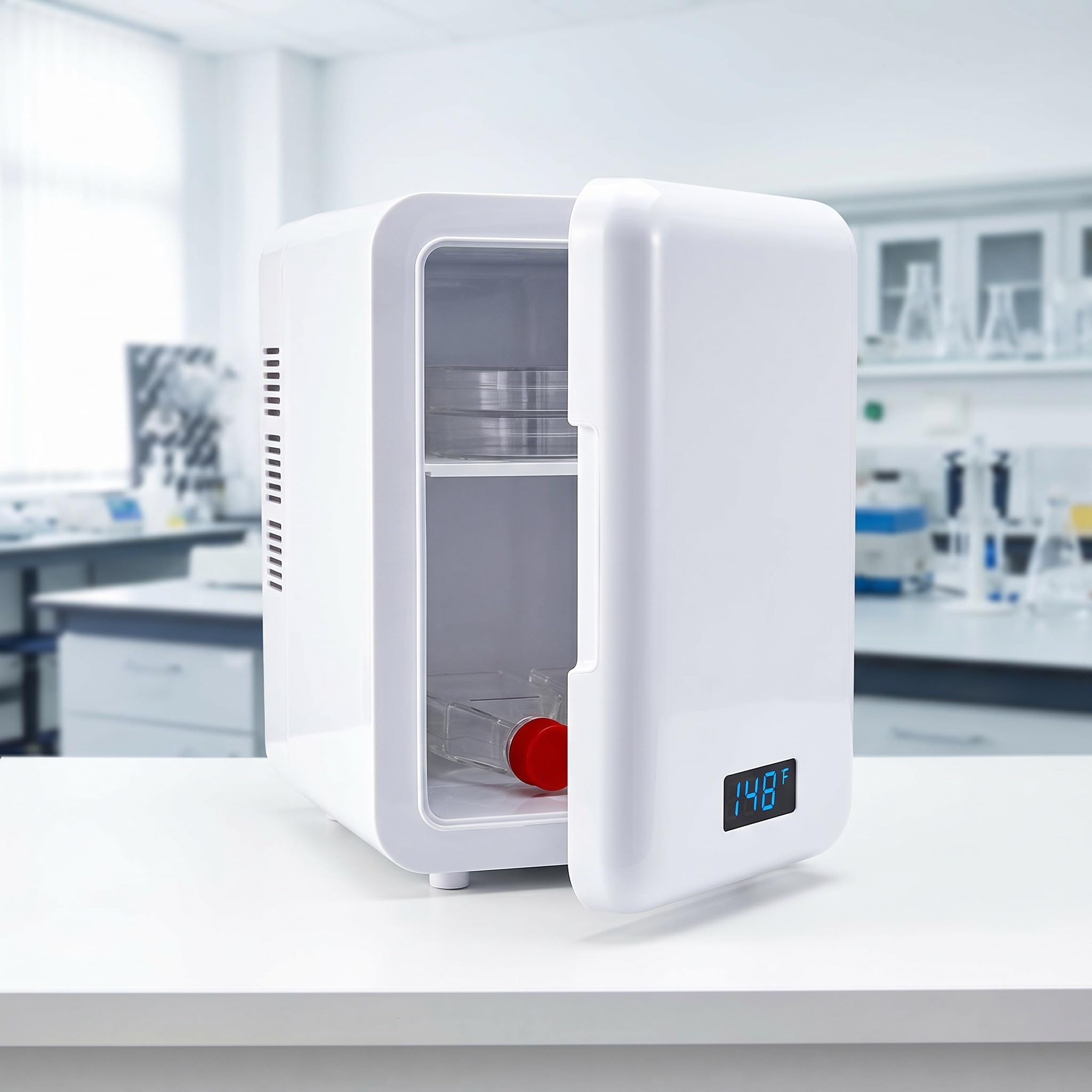 Incubadora De Laboratorio De 4 litros con Puerta Transparente, Armario Termostático De 8-65 °c para Placas De Petri, Incubación De Huevos, Crecimiento Bacteriano, Uso En Laboratorio Y