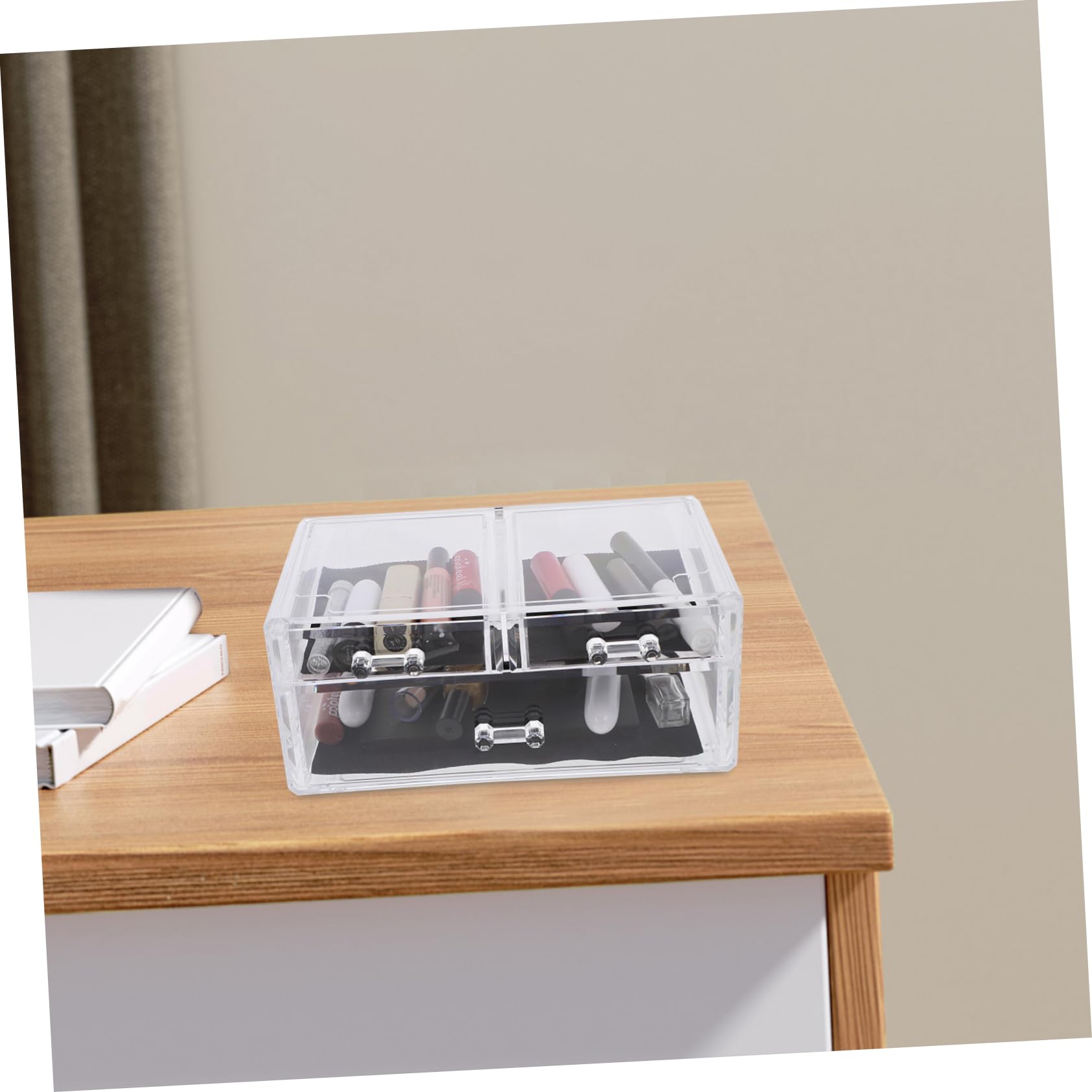 Housoutil Organizzatore di Trucco Acrilico Trasparente Contenitore per Trucchi e Cosmetici Accessori per Cura della Organizer per Bagno