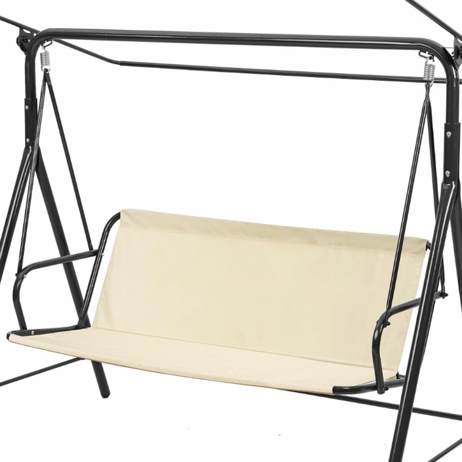 WFXXZL Swing Seat Cover Replacement, 600D Thickened Oxford Cloth Outdoor Swing Cushion Covers for 2/3 Seater Patio porch Garden Bench Swings(Beige,47.2 * 18.5 * 18.5in)