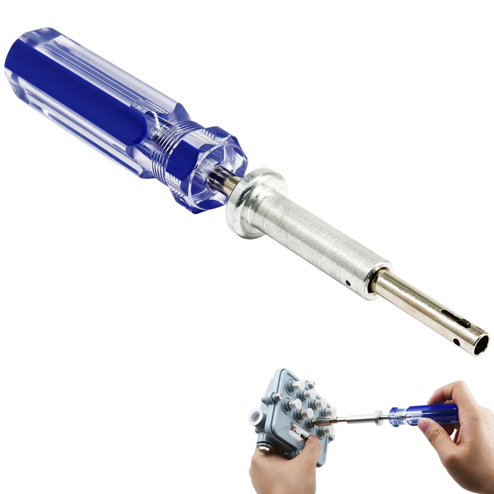 17,8 cm (7 Zoll) CATV Kabelverriegelung Terminator TV Tool, Koax/Koaxial Schlagschlüssel LTT-7 GTT-7 CATV Blau