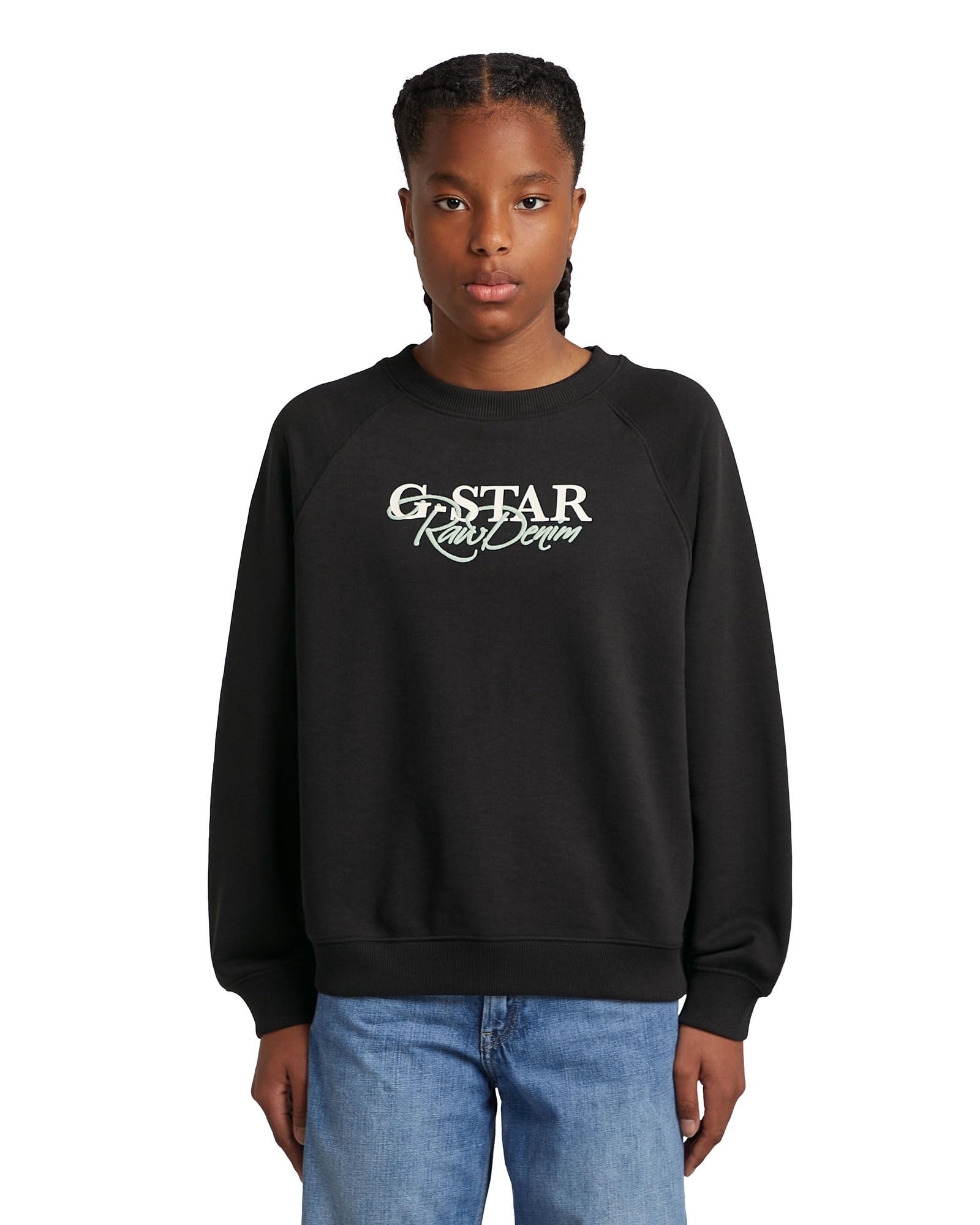 G-STAR Maglione Bambina Loose Ub, Nero (Dk Black D28111-01-6484), 6 Anni
