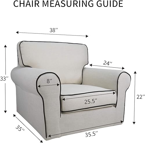 Miniatura 6 de PureFit - Funda elástica para sofá, jacquard, elastano, antideslizante, suave, protector de muebles lavable con espuma antideslizante y parte