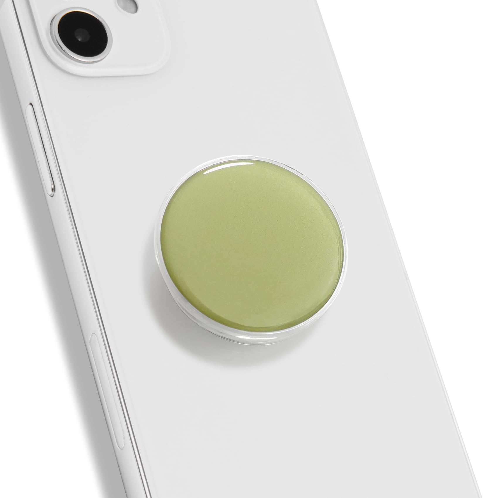 OnTheGrip Cute Solid Macaron Color Round Shape Collapsible Mobile Phone Grip Stand Holder for Smartphone Tablet Cell Phone Accessory (Ocean Green)