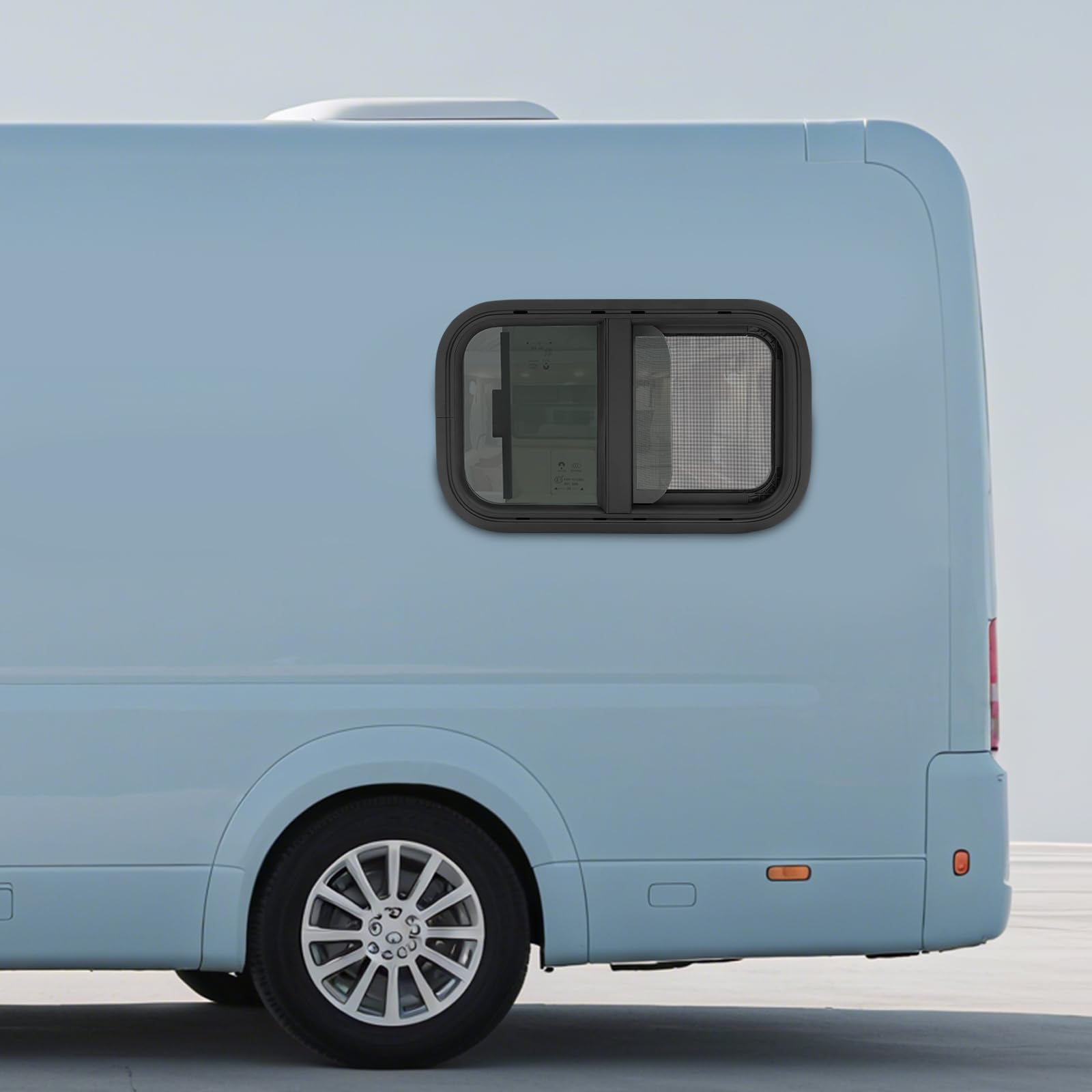 Finestra con zanzariera, 600x300mm finestra laterale per roulotte caravan finestra apribile, zanzariera per finestra roulotte, per roulotte RV camper caravan