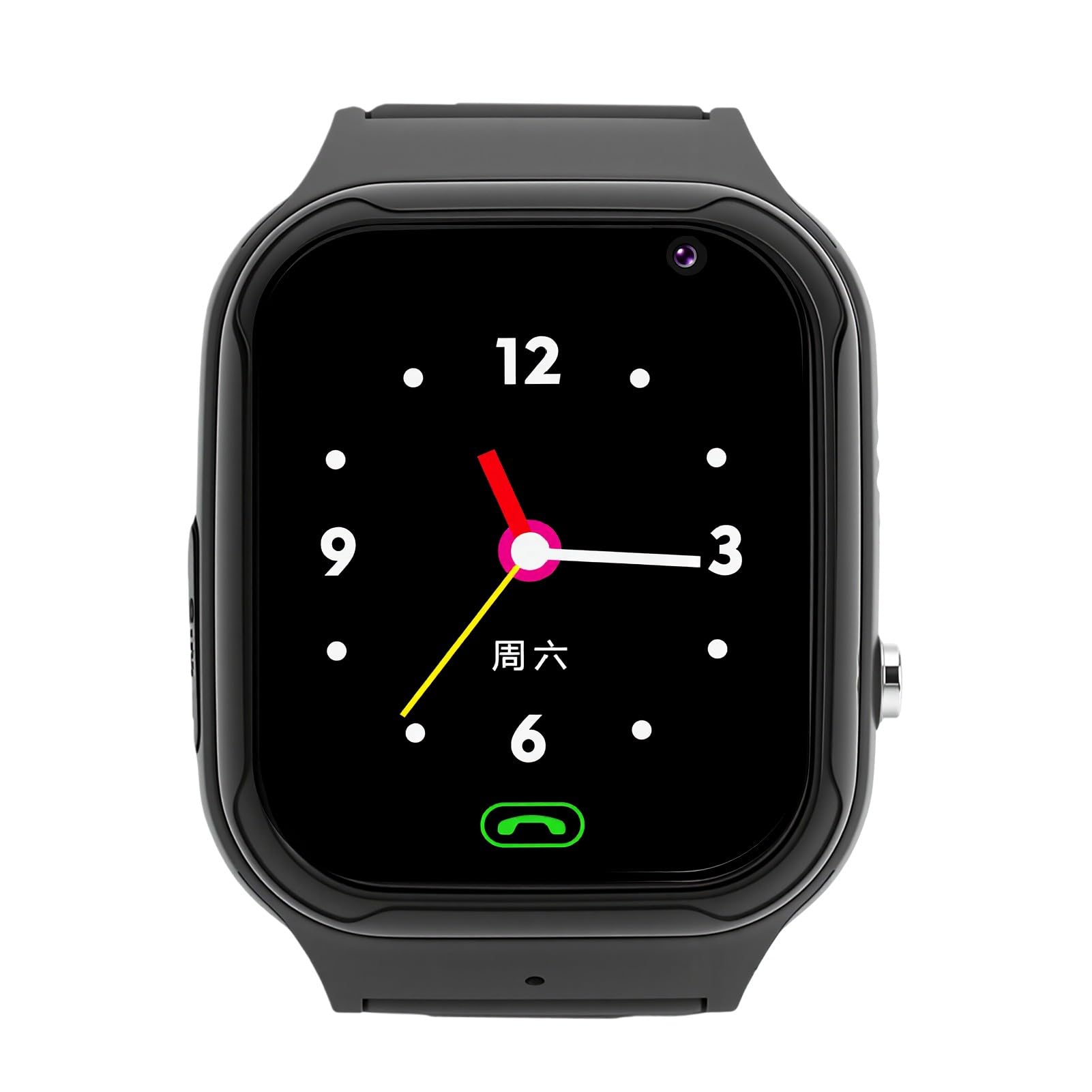 Reloj de Teléfono para Niños 4G Smartwatch con Alarma SOS y Cámara para Niños Diseño Impermeable de 1,44 Pulgadas (Black)