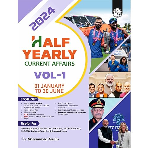 PW Half Yearly Current Affairs Magazine Vol 1 January to June 2024 English Edition by Mohammed Aasim Sir | For SSC, Banking, Teaching, Railway, Defence and Other Competitive Exams