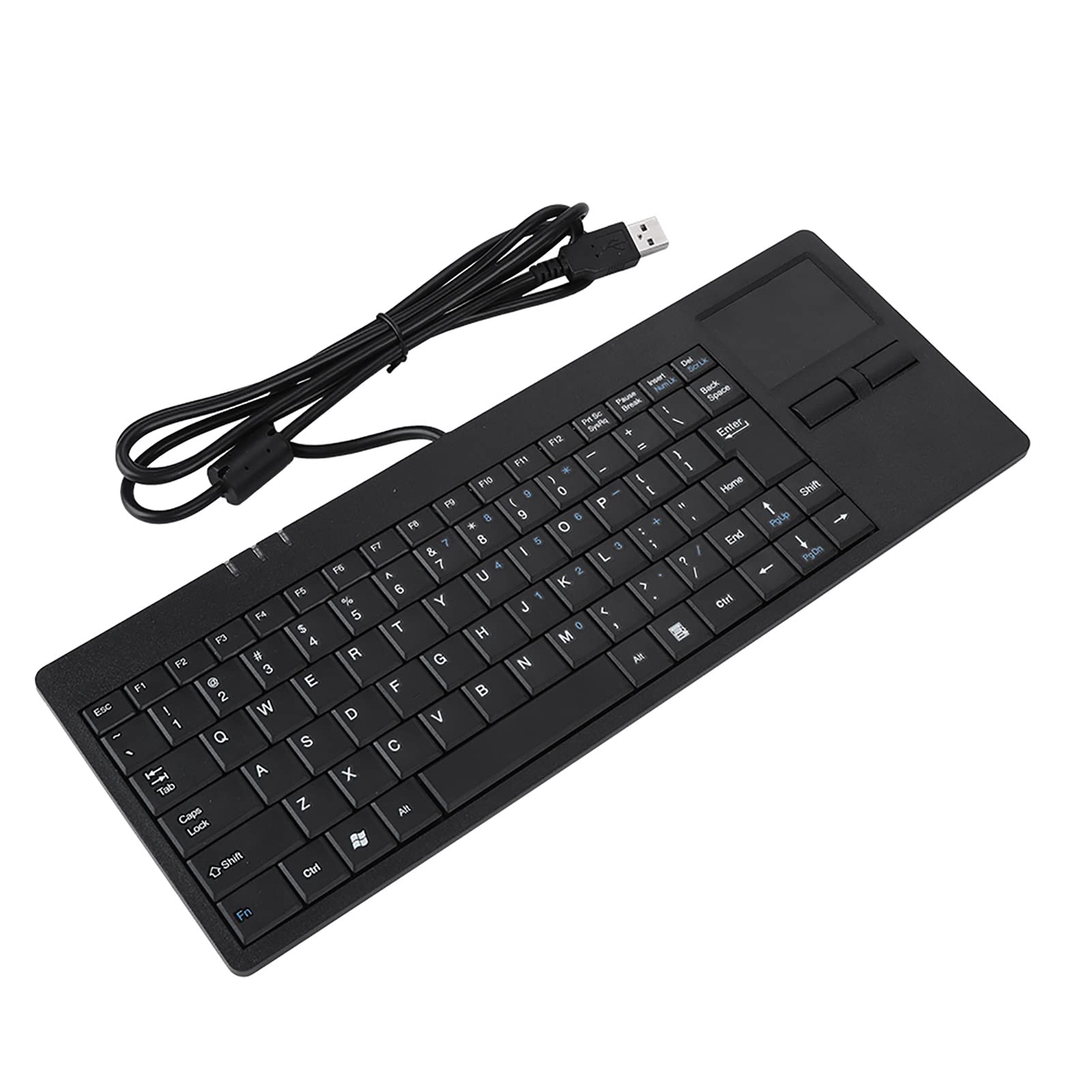 Acouto Tastiera Withpad USB Cablata Touchpad Integrato Porta Hub Tastiera Tastiera Ultra Sottile da 86 Tasti per Tastiera USB da Scrivania per Notebook con Touchpad