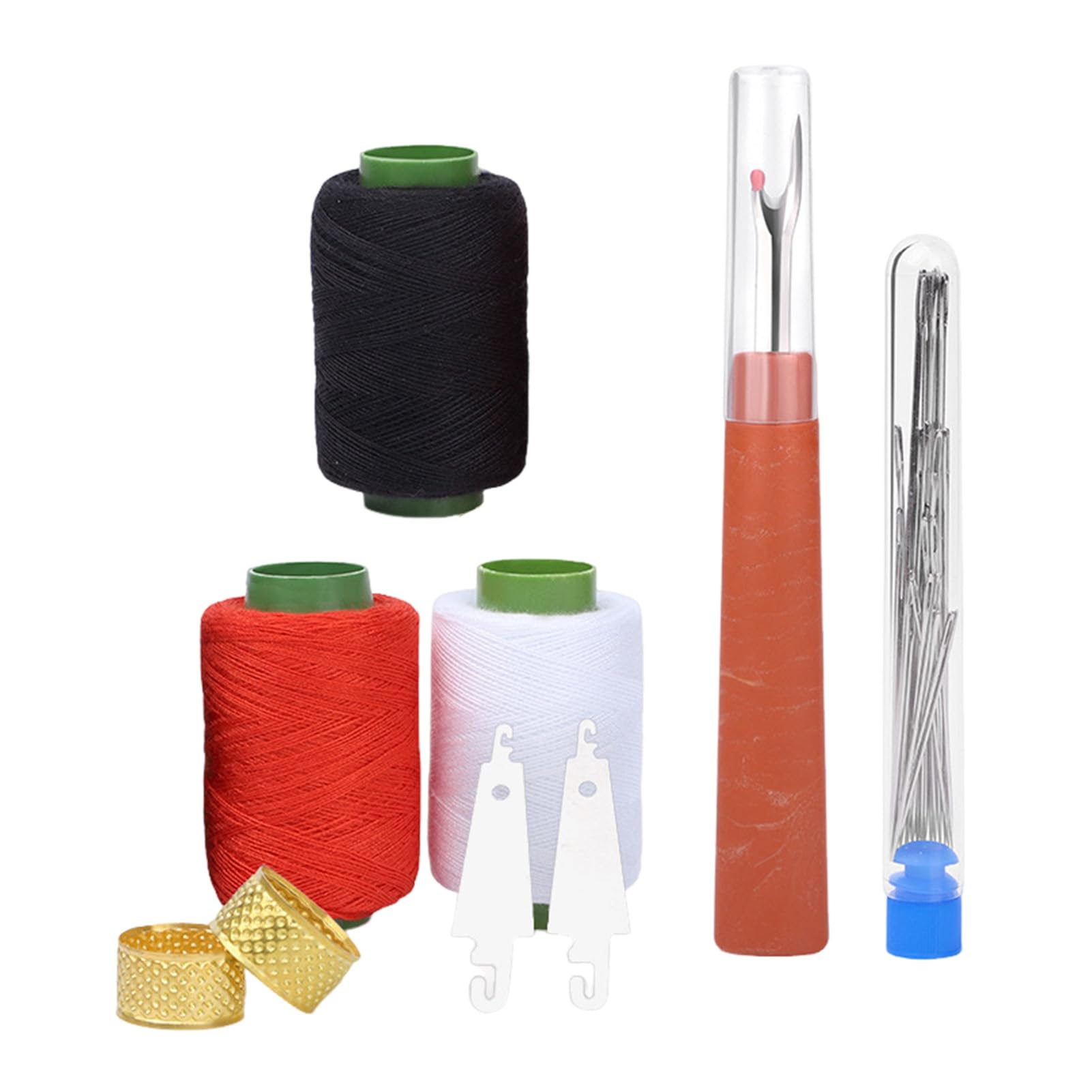 Zentriva 34Pcs Sewing Kit with Needles Threaders Thimbles for Repair