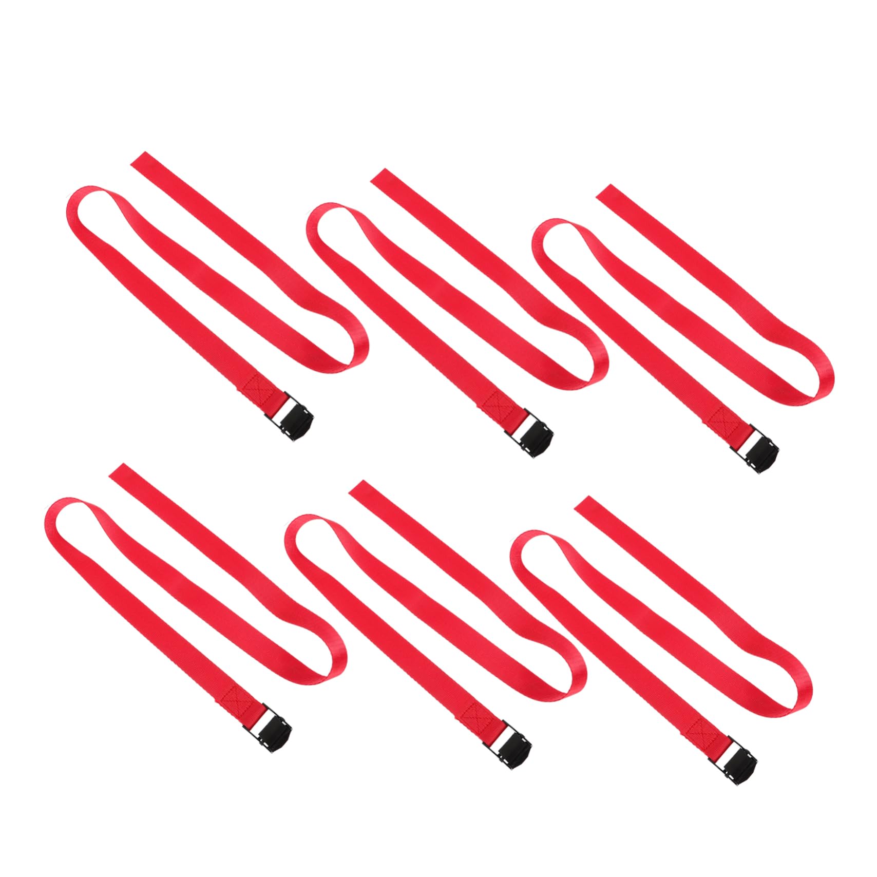 Holibanna 6Pcs Nylon Lashing Straps for Cargo Durable Tie Down Straps with Buckle for Luggage Easy to Use Lightweight for Securing Bulky Cargo