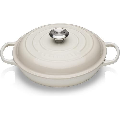Le Creuset Enameled Cast Iron Signature Braiser, 2.25 qt., Meringue