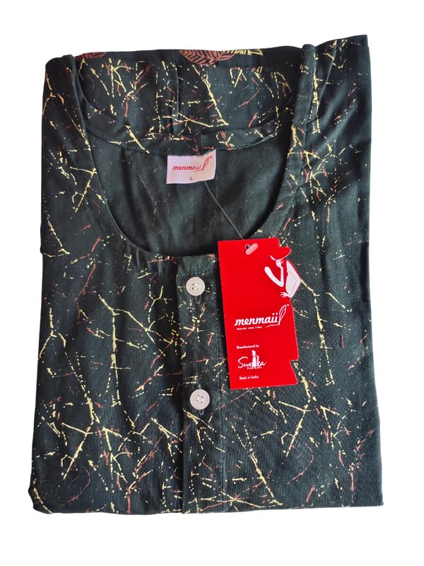 Image of MENMAII Women's [L-4XL] Full Open /Front Buttoned [a Kind of Adaptive Clothing] Multipurpose Nighty for Maternity /Pregnancy /Elderly /Patient /Feeding /Hospital Purpose Nighty Calf Length