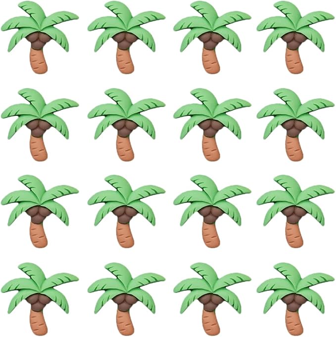 wybcfp 50 Pieces Resin Mini Coconut Tree Decoration