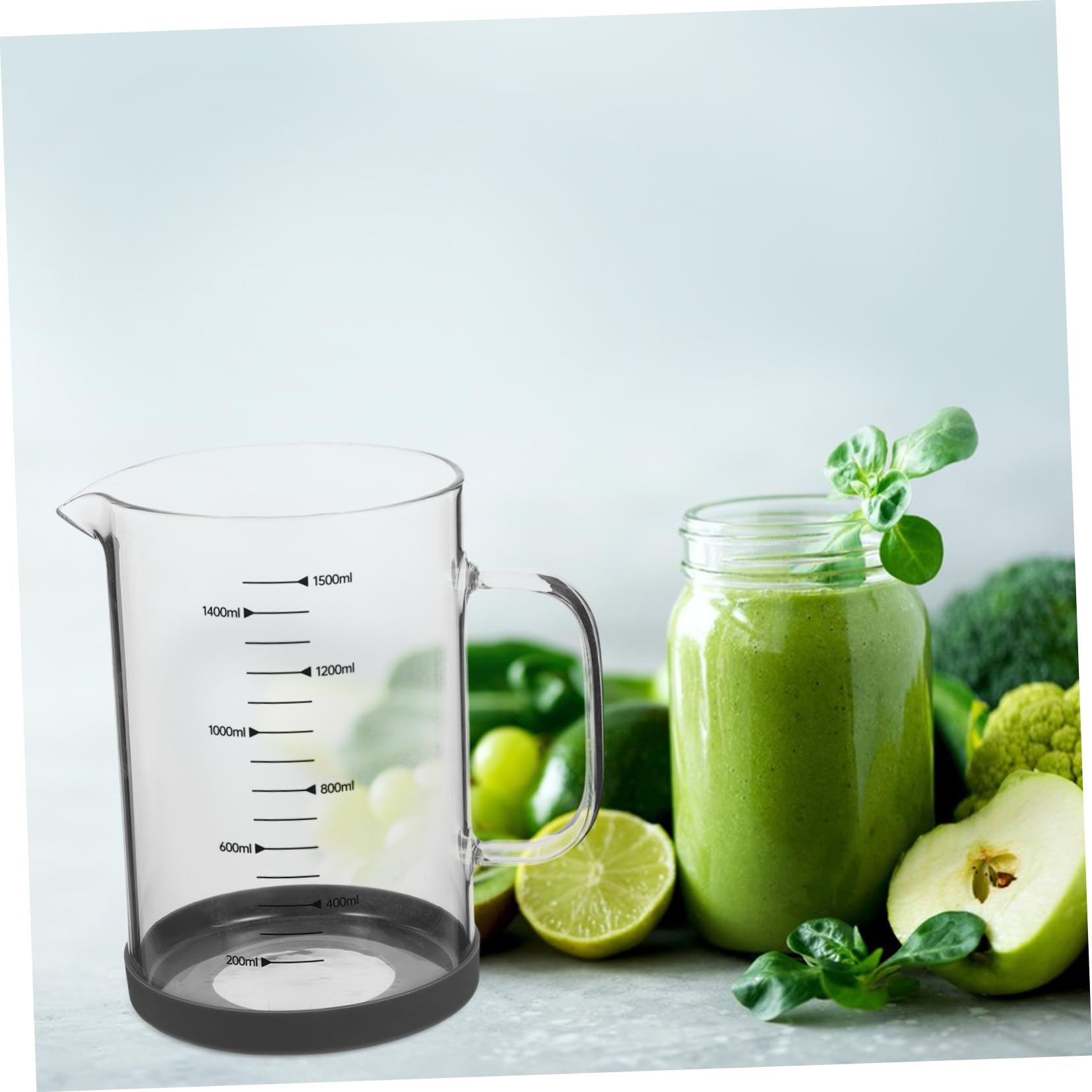 Cabilock Tasse à Mesurer Outil de Mesure Liquide en Verre Borosilicate 1500ml Pratique et Solide Légère et Précise pour Maison et Hôtel