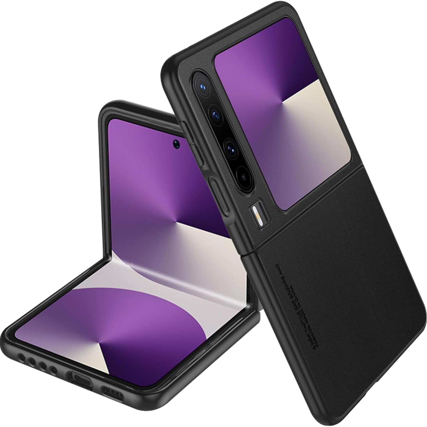 Skórzane etui do Huawei Pura X, smukłe, lekkie, minimalistyczne, odporne na wstrząsy etui ochronne, styl biznesowy, czarny