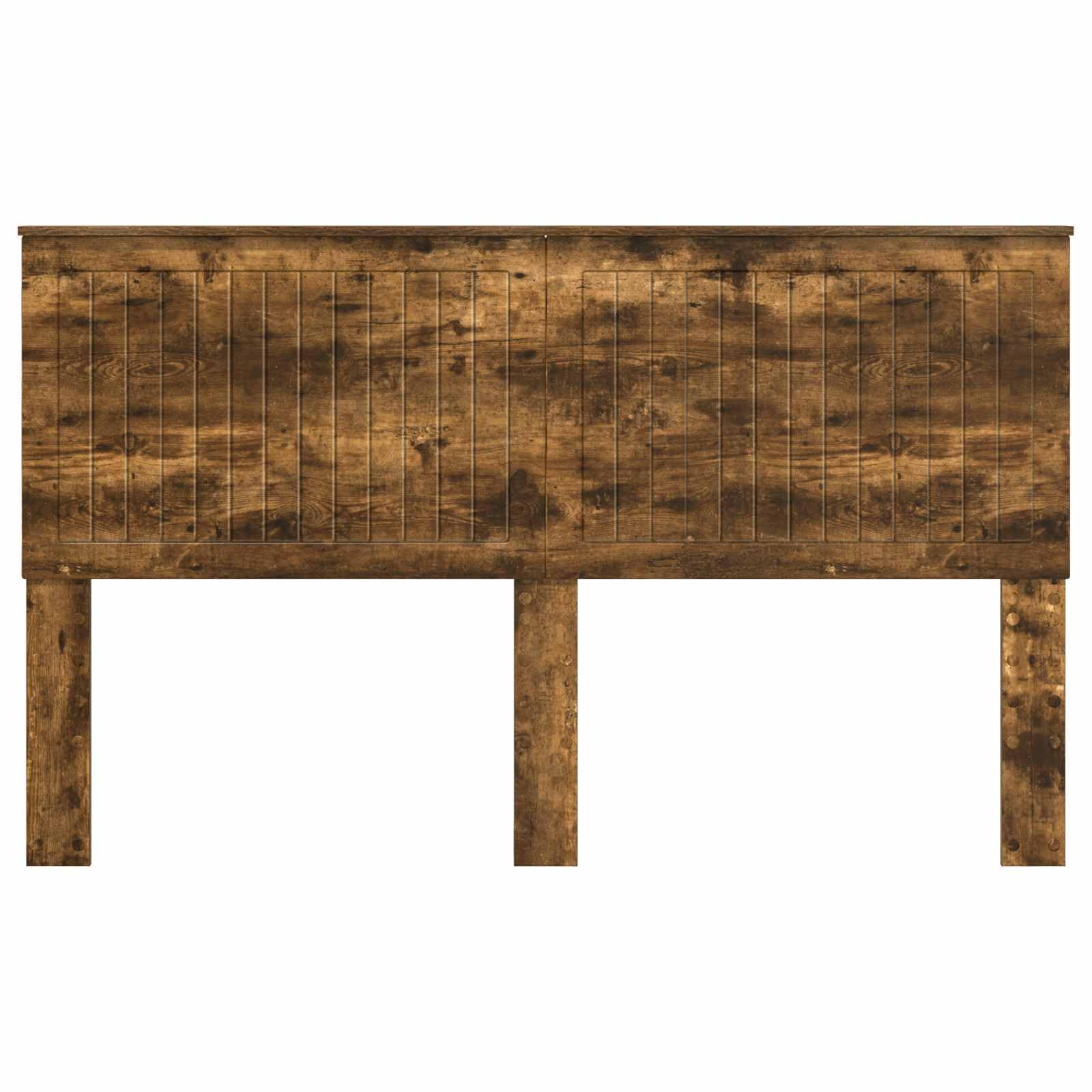 Testiera per letto da 160 cm, in legno di rovere affumicato