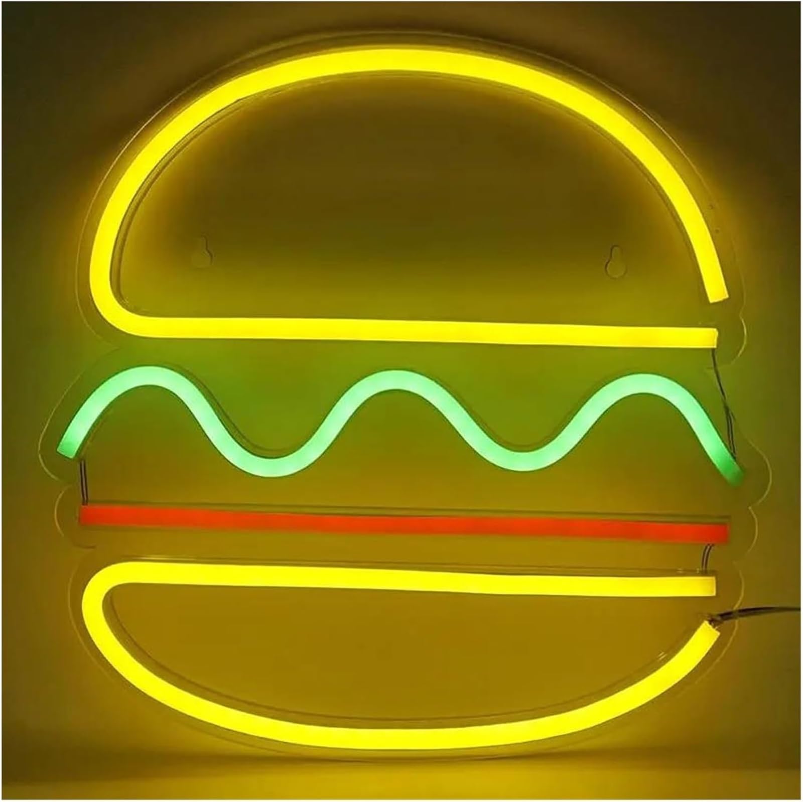 Néon Hamburger Multicolore Éclairage LED Haute Luminosité - 6