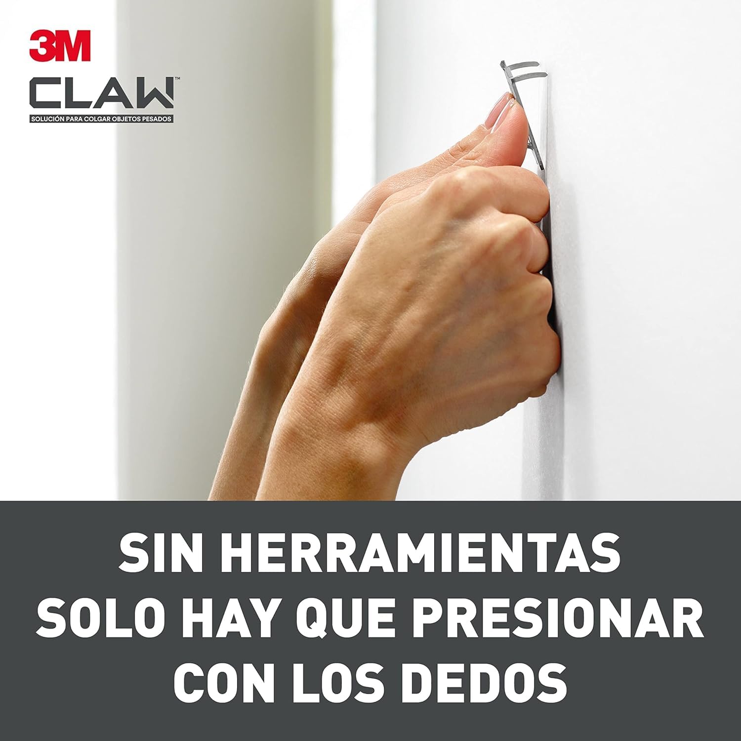 3M CLAW Ganchos para Colgar Cuadros en paredes de yeso, 9 Ganchos - Para fijar objetos pesados, Espejos, Decoración del hogar - Sin herramientas - Soporta hasta: 7kg, 11kg, 20kg, 30kg