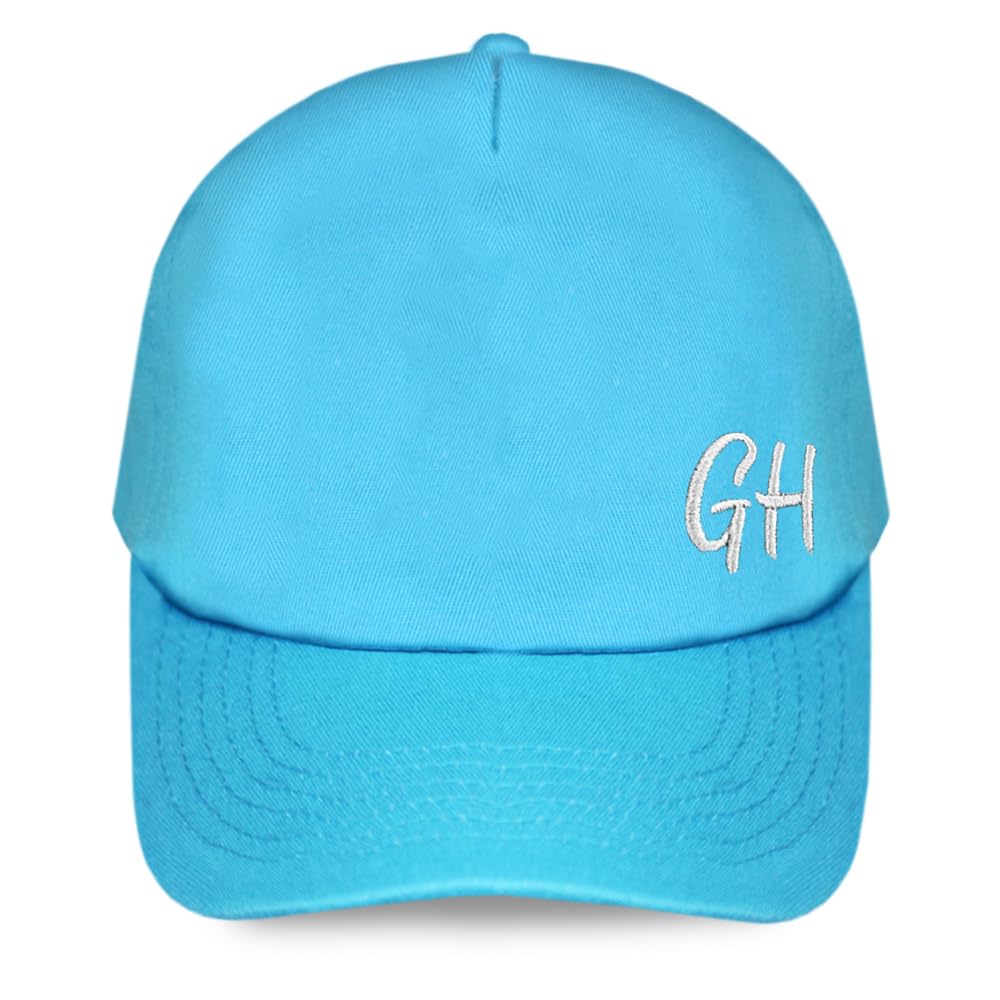 Teddyt's Women's Turquoise Personalised Initial Baseball Cap Summer Hat (Cotton, )