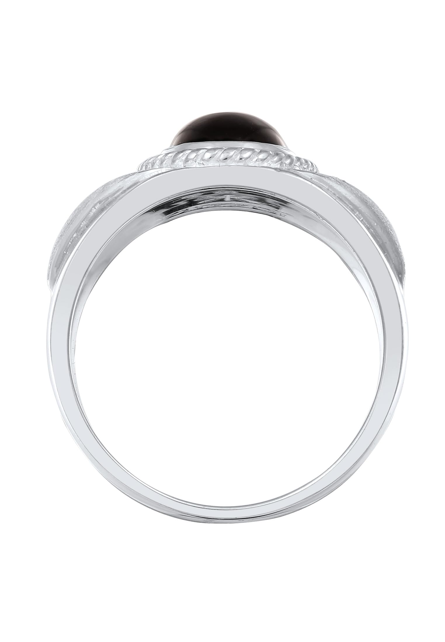 Kuzzoi Anello con sigillo da uomo con onice (10 mm) in argento sterling 925 lucido, anello in argento massiccio stile vintage, per uomini di misura 60-66, 0612143024