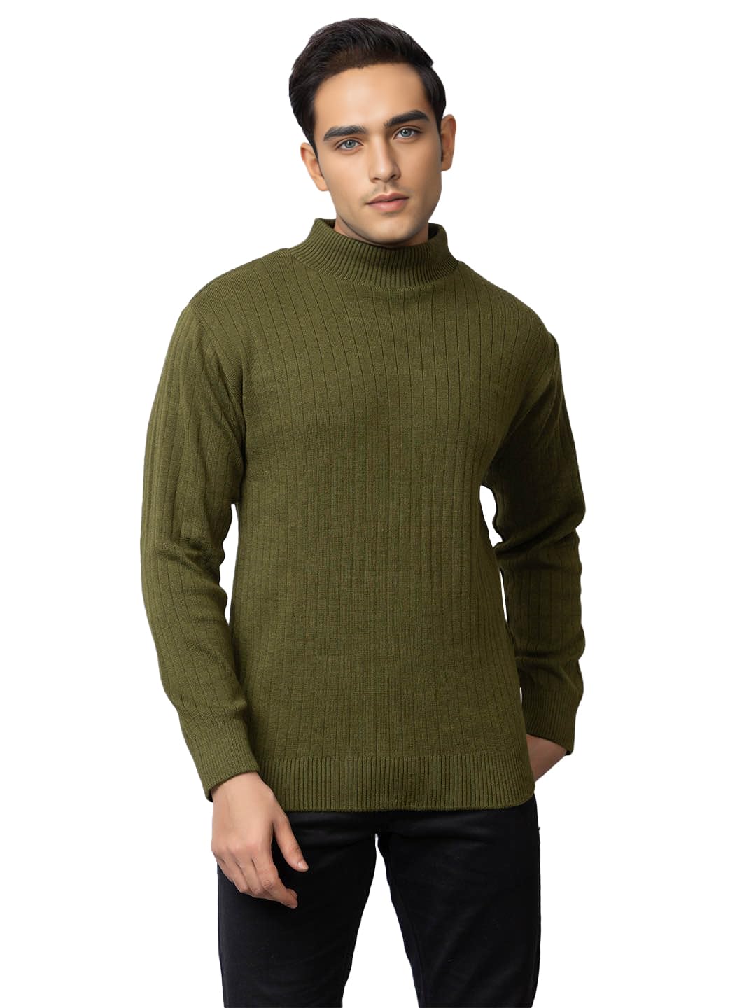 Men High Neck Full Sleeve Winter Woolen Sweater