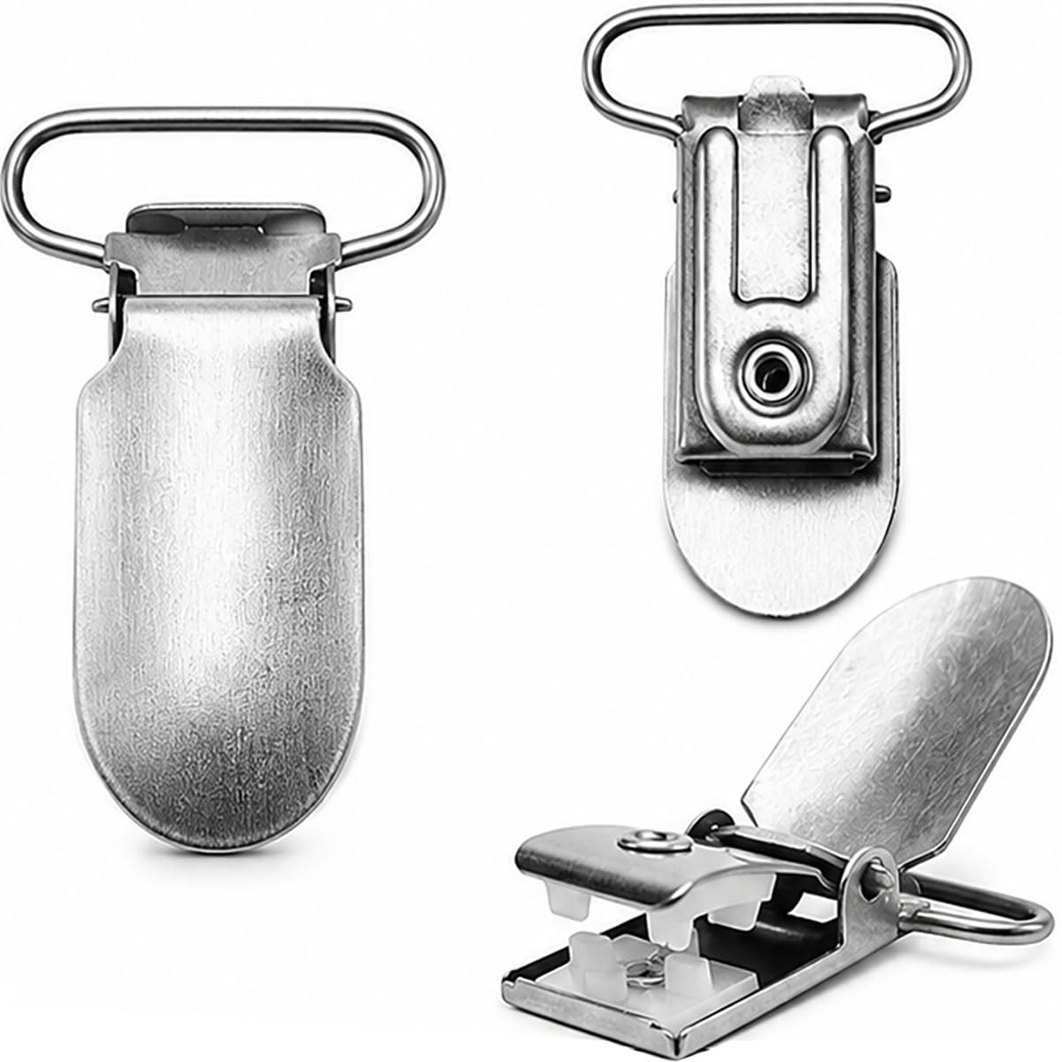 DIY Crafts 4, Strap Suspender Clips, 25mm (1 inch) Metal Clips Holder Sheet Strap Clips for Making Bib Clips Holder, Antique Bro (4)-image-25