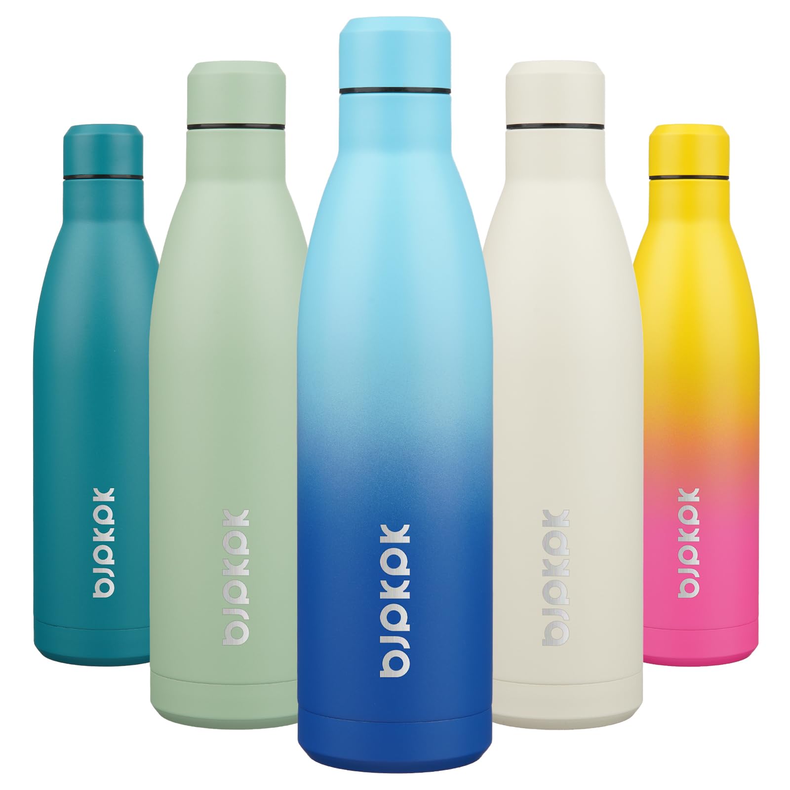 BJPKPK 25oz Insulated Water Bottle Double Wall Vacuum Insulated Stainless Steel Water Bottles for Spots Keep Cold and Hot,Sky