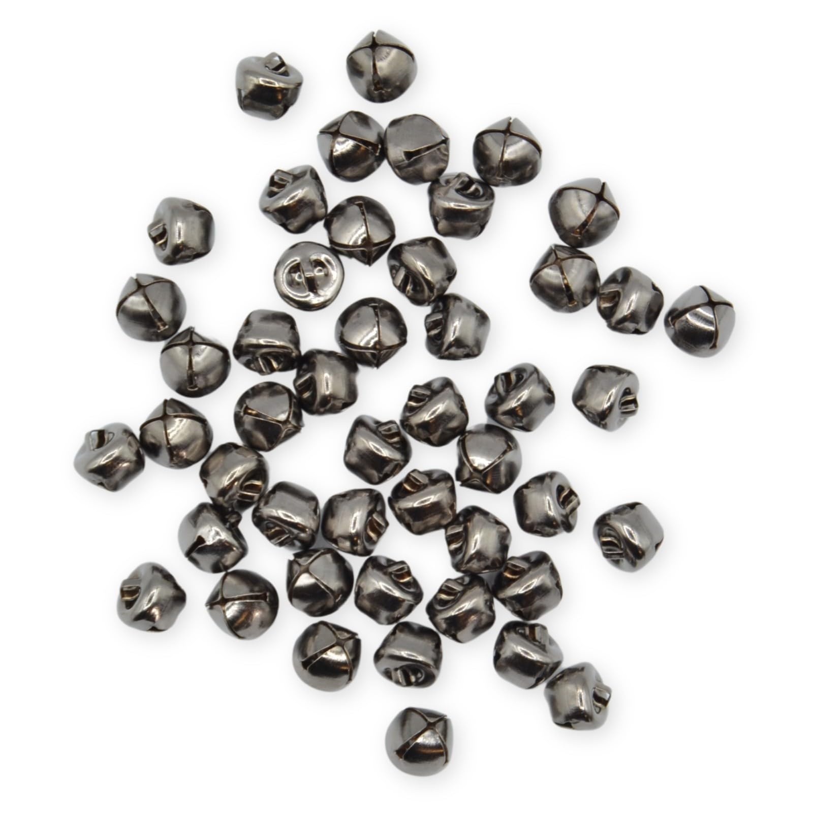 celloexpress 9.5mm Gun Metal Jingle Bells - Mini Christmas Craft DIY Festive Decorations Gift Wrap (Pack of 100) โ image 1