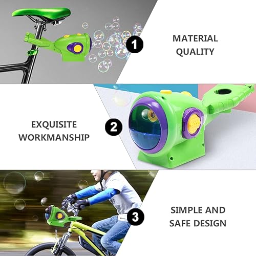 Miniatura 2 de ibasenice Bicicleta eléctrica para niños, juguetes para exteriores, máquina de burbujas para niños, máquina de burbujas para exteriores, máquina de
