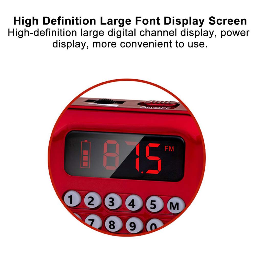 Yanghao Radio Portátil Digital Portátil, Reproductor De Audio USB FM TF del Altavoz del MP3 DC 5V TF Tarjeta Ligera Llevada Radio FM USB con Altavoz Aux