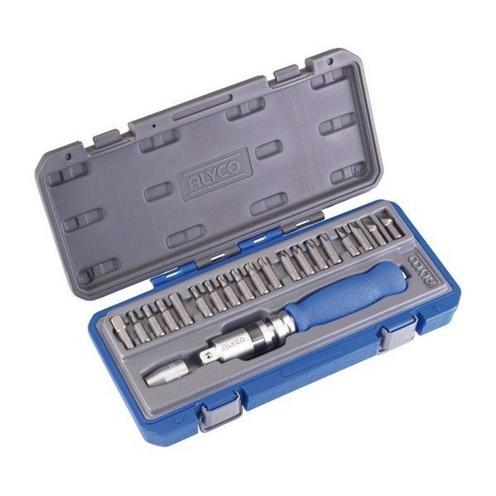 Alyco 192650 Juego 21 Piezas destorgolpe Reforzado 1/2" CR-V con Mango ergonomico + Puntas en Estuche plástico