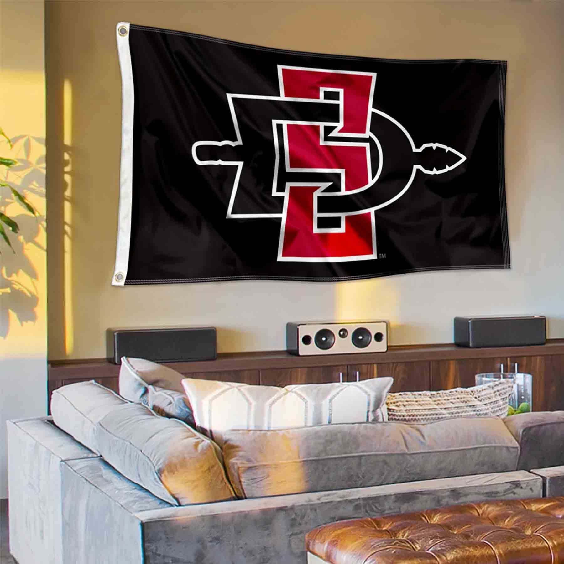 San Diego State Aztecs Logo Flag - Large 3x5 Feet, Officially Licensed Polyester