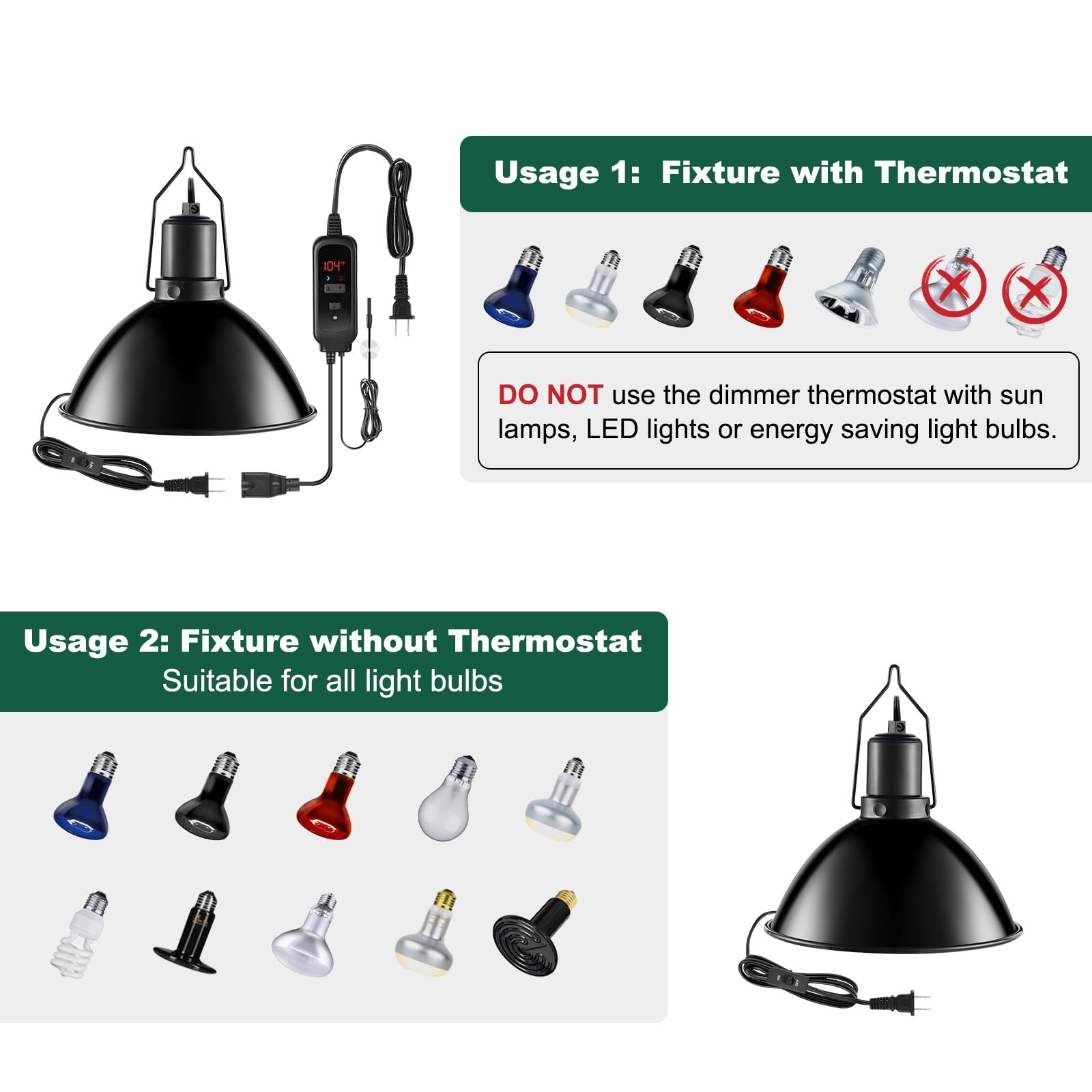 A closer look at Reptile Heat Lamp Temperature Control