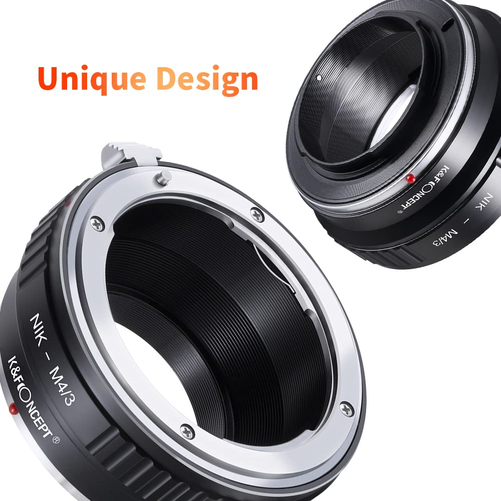 K&F CONCEPT Compatibile con Nikon AI Lente per Micro 4/3 Adattatore di obiettivo per Micro 4/3 M4/3 G1 GH1 GH2 GF1 Compatibile con Compatibile con Olympus Compatibile con Panasonic Camera