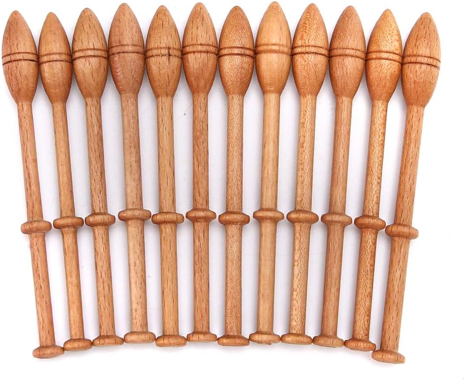 Sewing Lace Robbin, Lace Bobbin Wooden, Durable for Sweaters, Hats 4.3in Smooth Hand-knitting