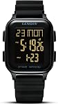 LN LENQIN Mens Digital Watch Ultra Thin Minimalist Sports Waterproof Digital Watches Men Outdoor Wrist Watch for Men with LED Backlight Timer Alarm Date