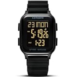Mens Digital Watch Ultra Thin Minimalist Sports Waterproof Digital Watches Men Outdoor Wrist Watch for Men with LED Backlight Timer Alarm Date