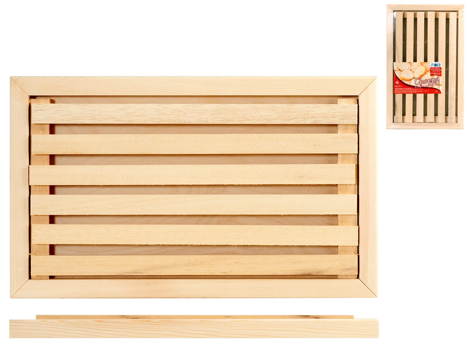 Home Wooden Chopping Board, Beige, 39 x 23 x 3 cm