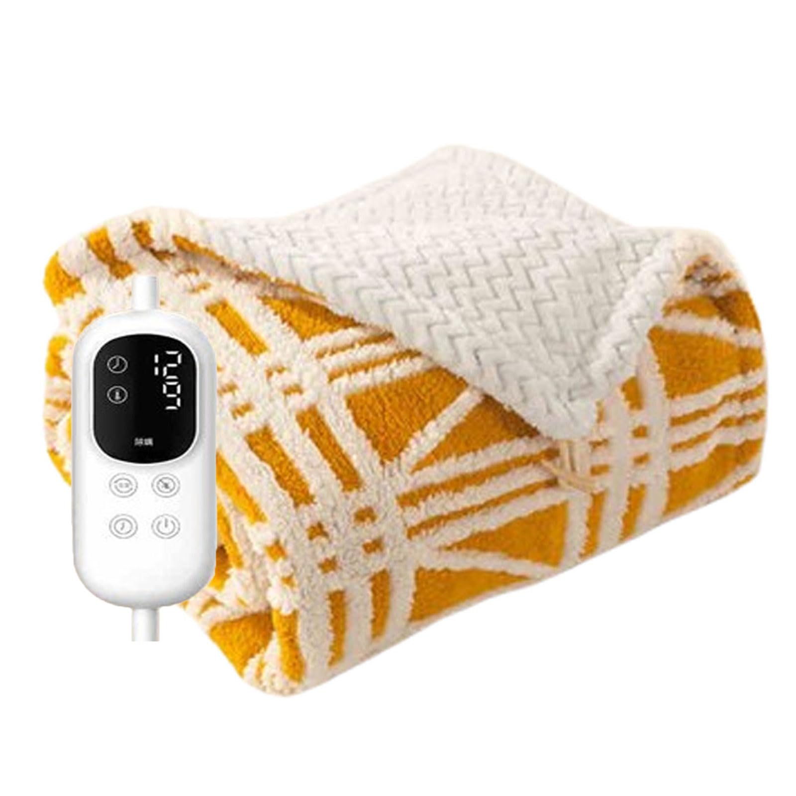 Blissbuilt Electric Blanket Single/Double,Flannel Heated Underblanket With 9 Heating Levels,12 Hours Auto-Off Timer And LED Display,Machine Washable