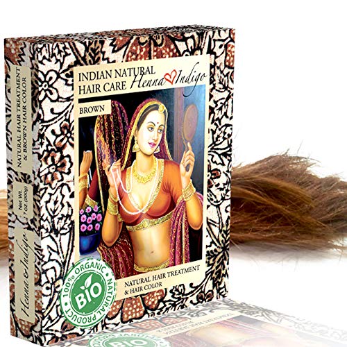 Henna & Indigo Powder - Brown Hair Dye - Fresh & Pure Organic - 200g