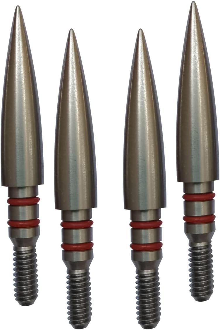 Field Points arrowheads 100/125/150/200/300 Grains Archery Field Points,Stainless Steel Screw in Archery Field Tips and Broadheads (1 Dozen 12 PCS)