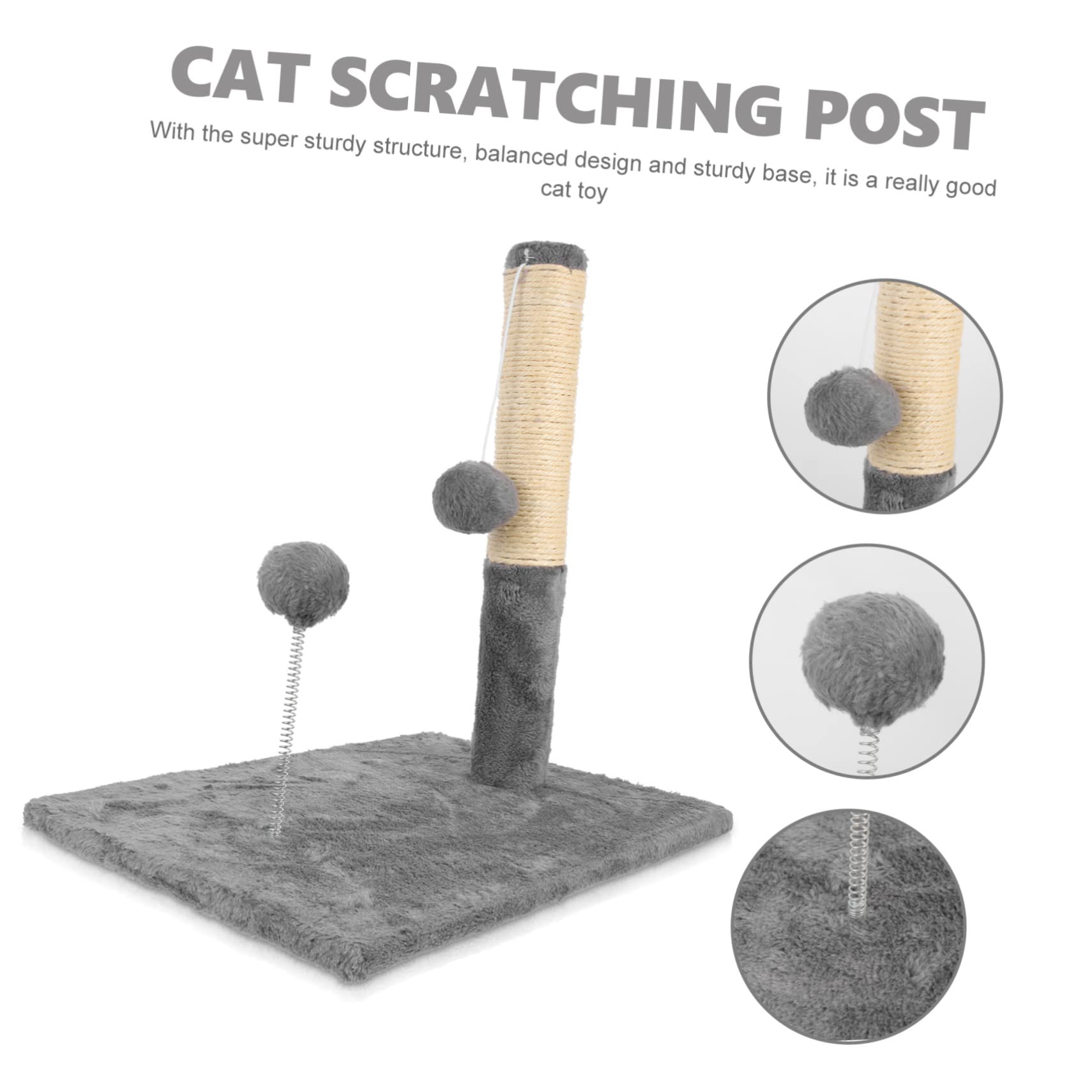 POPETPOP Adorable Vertical Scratching Post for Cats Durable Wear Resistant Material Easy Installation Space Saving Design for Indoor Fun and Relaxation Cat Accessory