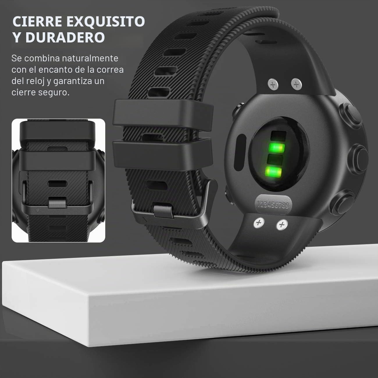 Correa de silicona para Garmin Forerunner 45, reemplazo ajustable