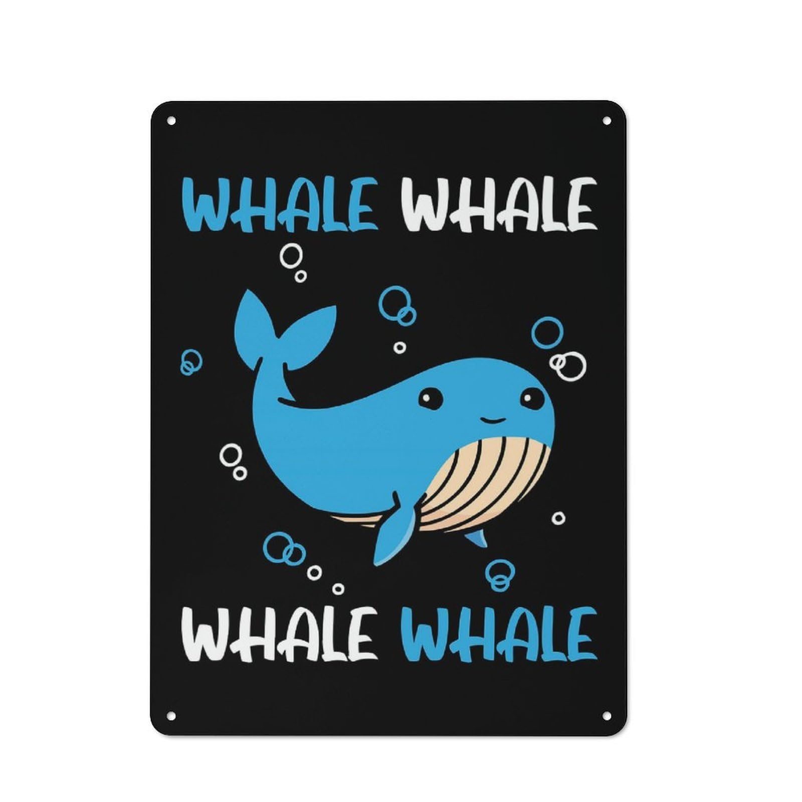 Junmoney Whale Whale Whale Whale 40X30cm Retro Metal Plaque With For Kitchen Or Home Bar, For Garage, Workshop And Man Cave Decoration